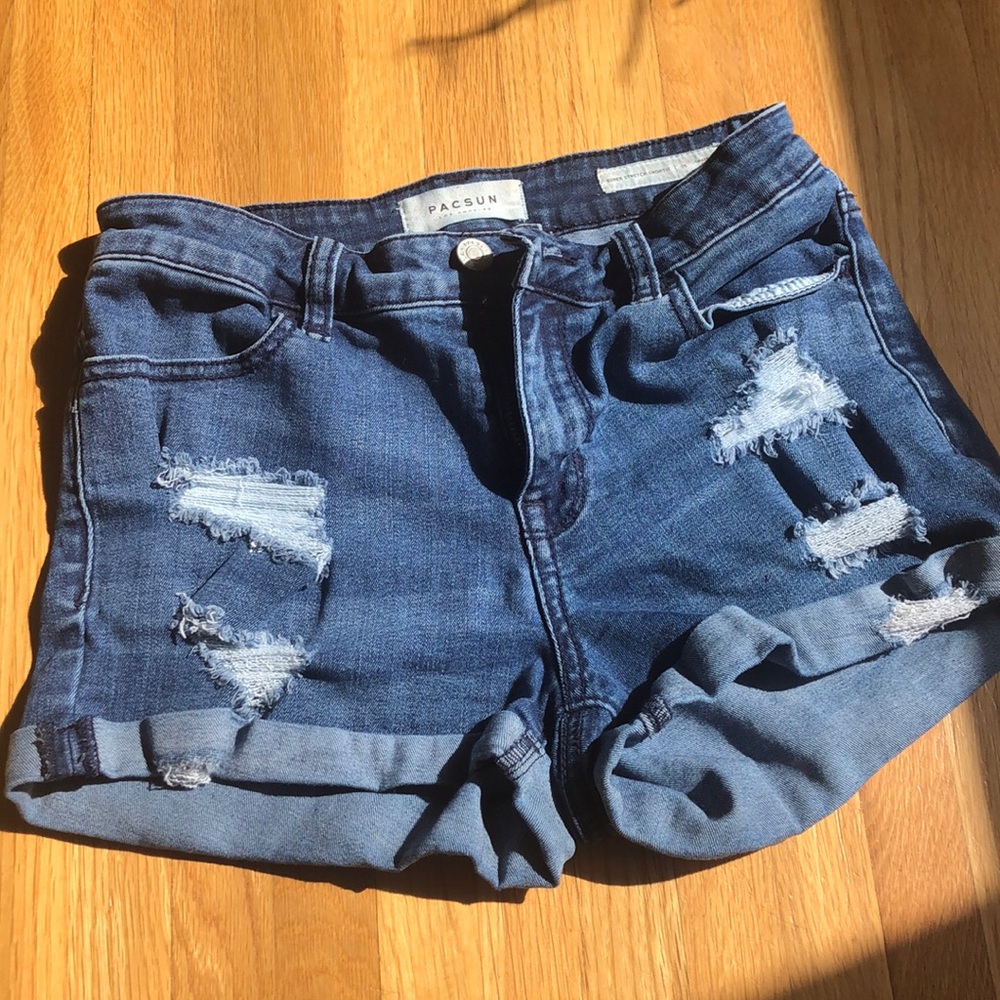 Pacsun Superstrech Shortie Jean Shorts - size 25